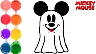 How To Draw Color A Halloween 2017 Mickey Mouse