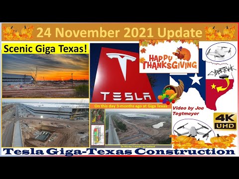 Tesla Gigafactory Texas 24 November 2021 Cyber Truck & Model Y Factory Construction Update (08:00AM)