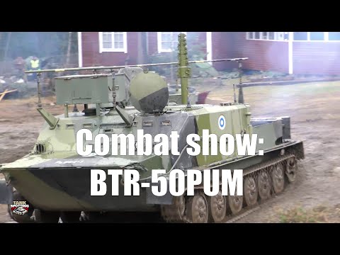 BTR-50 PUM Combat Demonstration at Panssarimuseo Kevätsawutus 2018   - Show 2 [4K UHD]