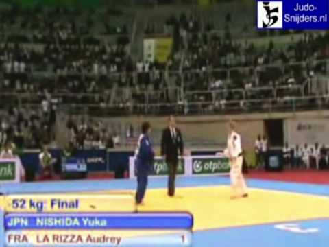 Judo 2009 Rio de Janeiro: Nishida (JPN) - La Rizza (FRA) [-52kg].