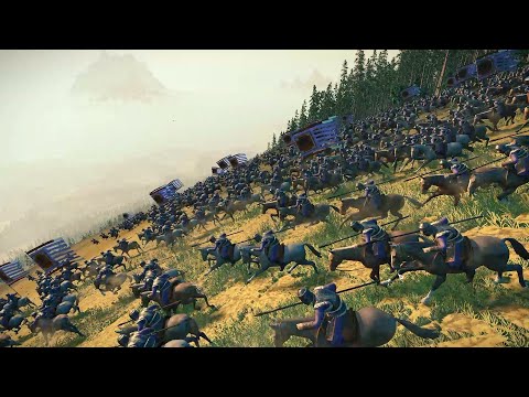 Charging Downhill -- 800 Lancer Cavalry vs 5000 Archer -- Total War Three Kingdoms