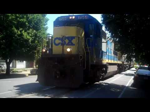 CSX Freight Train down Main Street LaGrange, KY