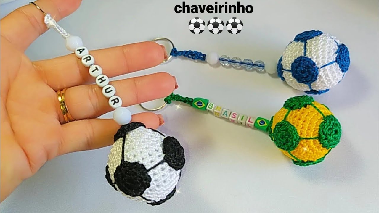 BOLINHA DE FUTEBOL ⚽⚽ CHAVEIRINHO/RECICLANDO BOLINHA DE ROLON