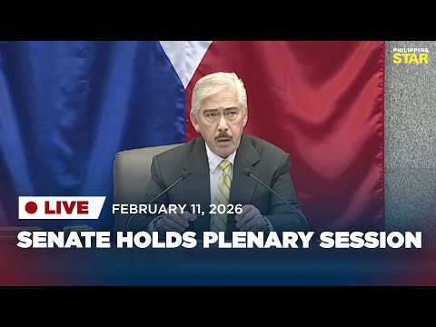 LIVESTREAM: Senate holds plenary session (February 11, 2026)