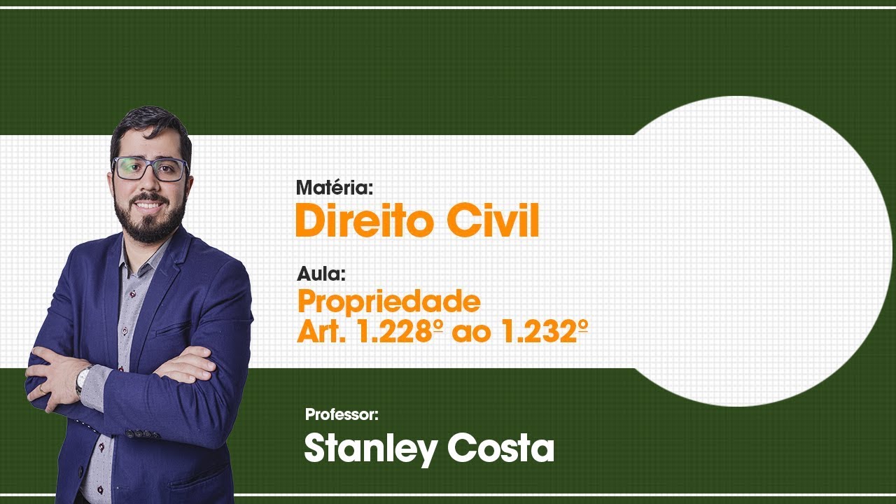 Aula Grátis de Direito Civil - Propriedade  Art. 1.228º/ 1.232º - 56/68