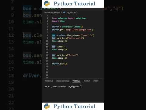 Clear Input Fields In Selenium Fast Python Tutorial