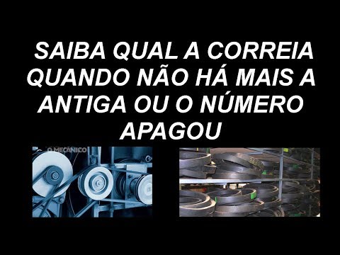 Como saber o Nº da Correia de polias em V?