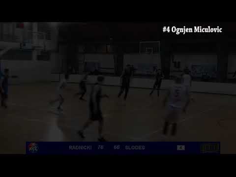 Ognjen Miculovic- Game Highlights -2MLS  6.kolo  BKK Radnički -  KK Slode
