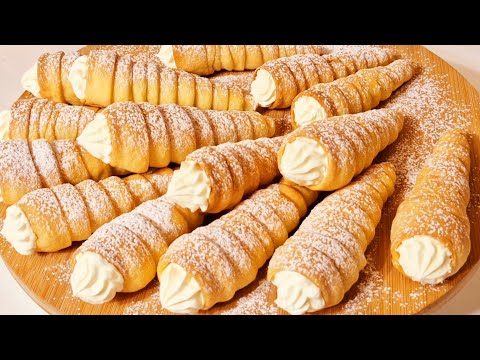 Cream horns / recipe. Dessert. Delicious