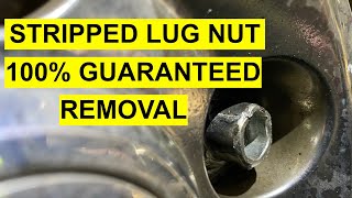 How To Remove A VERY Stripped Lug Nut - When All Tools Failed - Guaranteed