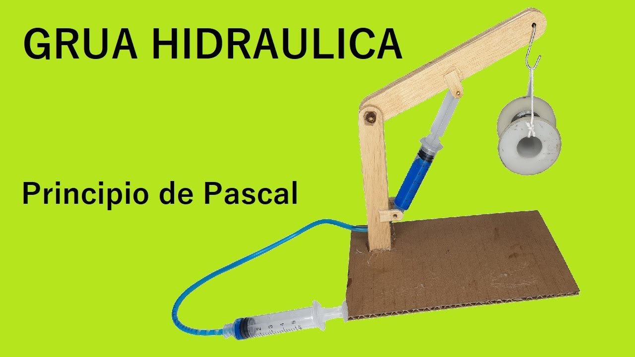 Como Hacer una Grua Hidraulica (Principio de Pascal)