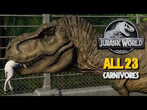 All 23 Carnivores Eating Goat - Jurassic World Evolution (4K 60FPS)