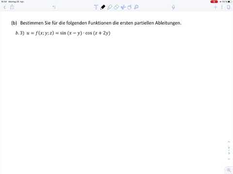 Übungsblatt7 Aufgabe b3 – partielle Differentiation