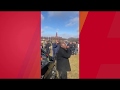 Karaoke tijdens taxiprotest Malieveld