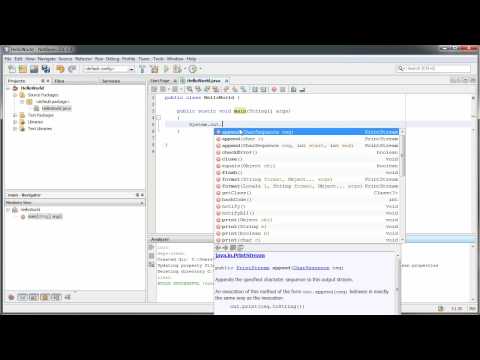 Writing Your First Program In Java Hello World Java Video Tutorials Quackware