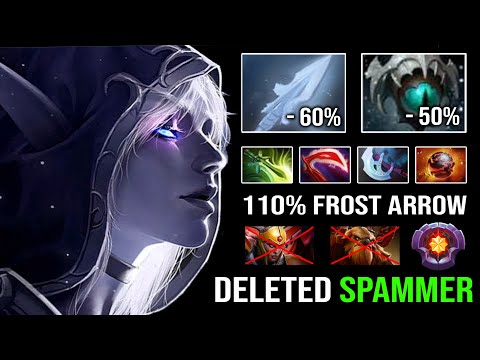 CRAZY Max Range Drow 110% Frost Arrows Deleted LC & ES Spammer From Offlane with Butterfly Skadi