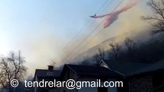 preview picture of video 'Incendie en Ariège : bombardiers d'eau en action en montagne'