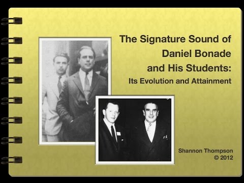 The Signature Sound of Daniel Bonade and his Students: Its Evolution and Attainment