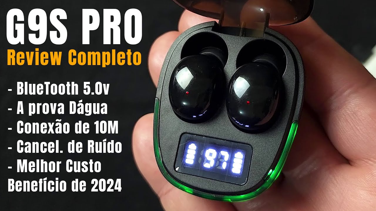 G9S Pro Fone de Ouvido Bluetooth Bom Bonito e Barato