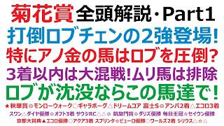 【菊花賞2026】・全頭解説・Part1　打倒ロブチェンの2強登場！特に、アノ黄金の馬はロブチェンを圧倒か！？2着、3着は大混戦で、ムリな馬は事前排除が妥当。ロブチェン沈没なら、この馬達で決着も！