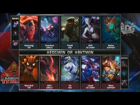 EDG vs BKT Highlights - EDWARD GAMING vs BANGKOK TITANS - S5 WORLDS 2015 GROUP STAGE