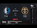 Dallas Mavericks @ Denver Nuggets NBA First-ever In-Season Tournament Live Scoreboard
