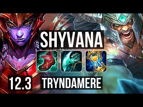 SHYVANA vs TRYNDAMERE (TOP) | Rank 5 Shyvana, 3/2/10, 300+ games | EUW Grandmaster | 12.3