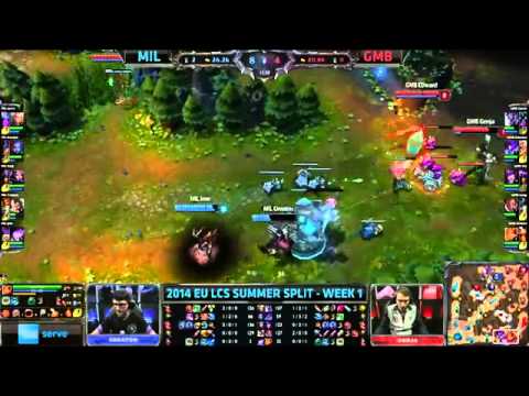 Millenium vs Gambit Gaming | MIL vs GMB | 2014 EU LCS Summer Split W1D3 G3 [HQ]