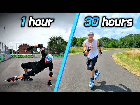 British Guy Learns How to Rollerblade at 34 Years Old - 30 hours Progress - Inline Skates