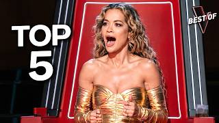 FUNK VOICES That Made The Coaches DANCE on The Voice | Top 5