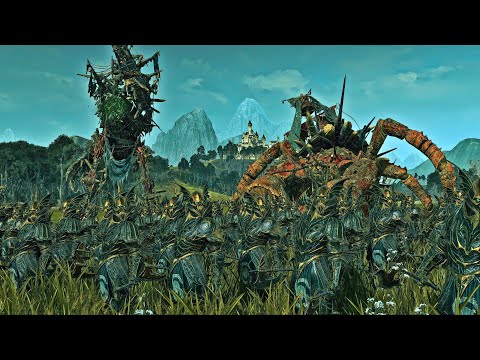 Vampire Coast Vs Brettonia | 14,000 Unit cinematic Battle | Total War Warhammer 2