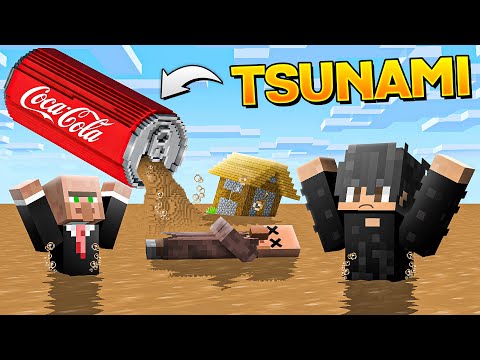 SURVIVING COCA-COLA TSUNAMI in Minecraft...