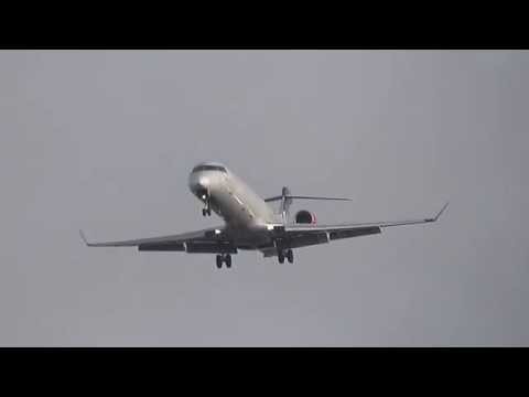 SAS Canadair CRJ-900 OY-KFK SK 1675 overhead + landing at Berlin Tegel airport