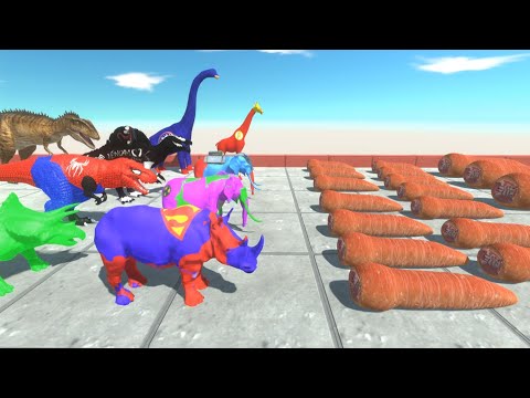 DINOSAURS vs ANIMALS - GIANT BLADE WORM CHALLENGE - Animal Revolt Battle Simulator