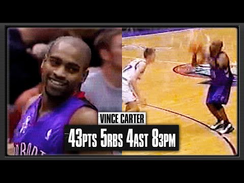 Vince Carter GOES OFF Vs. Jazz 43 PTS 8 3PM | November 10th 2001