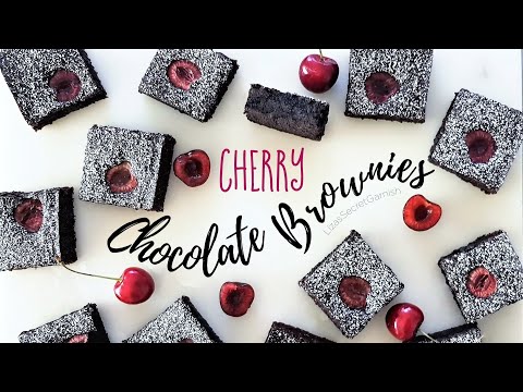 Chocolate Brownies with Cherries