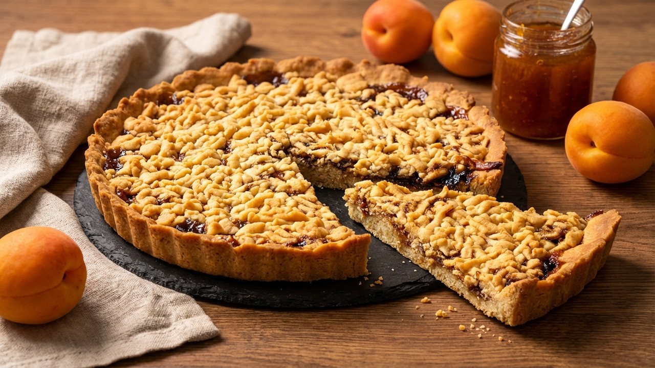 Apricot Jam Crumble Pie by FlourPower — recipe photo