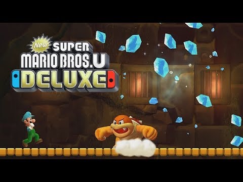 New Super Mario Bros. U Deluxe - Stoneslide Tower [Layer-Cake Desert] - Nintendo Switch Video