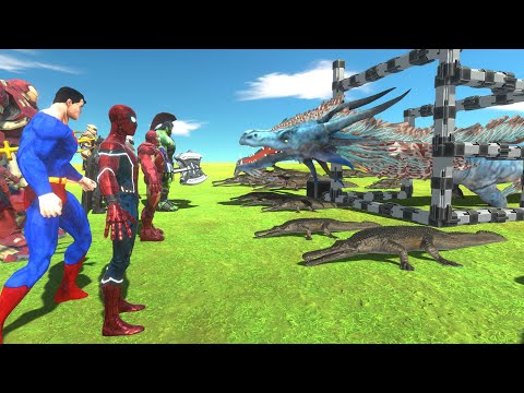 Which Superhero Can Save The Chinese Dragon - Superhero VS Machimosaurus Rex - ARBS