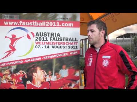 Herren Faustball EM 2010 Ermatingen - Interview Winfried Kronsteiner nach dem Halbfinalsieg