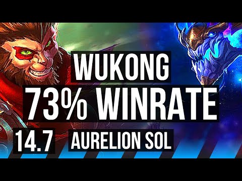 WUKONG vs AURELION SOL (MID) | 73% winrate, 13/3/8, Godlike | EUW Diamond | 14.7