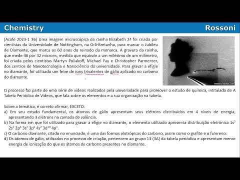 Acafe 2023-1 Q36 Medicina - Configuração de cátion, alotropia e tabela periódica