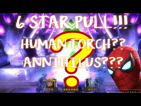 MCOC - 5X Human Torch Featured Cavalier Crystals!!!! We Got A 6 Star!!!!
