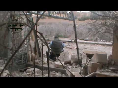 استهداف عربة BNB بقذيفة آر بي جي من قبل لواء ذو النورين في حي الحويقة في دير الزور