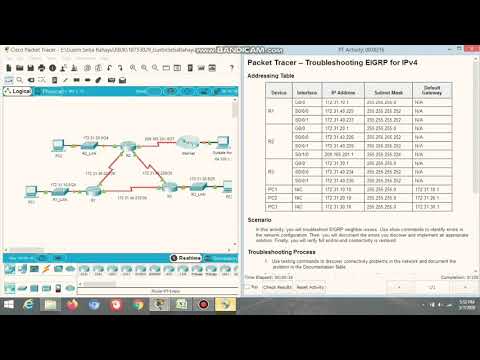 7.2.3.5 Packet Tracer – Troubleshooting EIGRP for IPv4