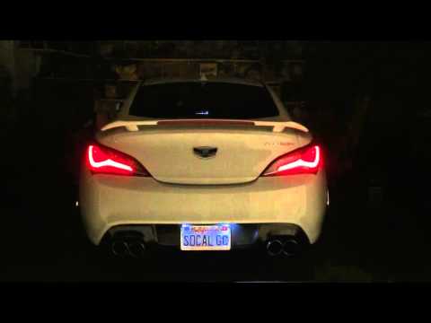 Hyundai Genesis coupe Audi tail as turn diode dynamics quad reverse tail lights mod