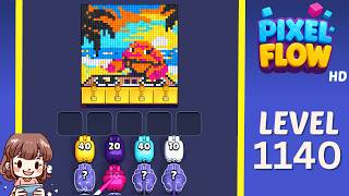 Pixel Flow Level 1140 Solution Walkthrough
