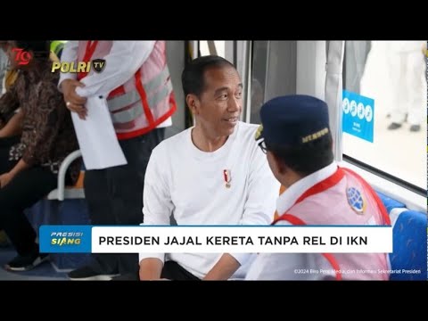 PRESIDEN JOKOWI TINJAU TRANSPORTASI ART DAN TRAINING CENTER PSSI DI IKN