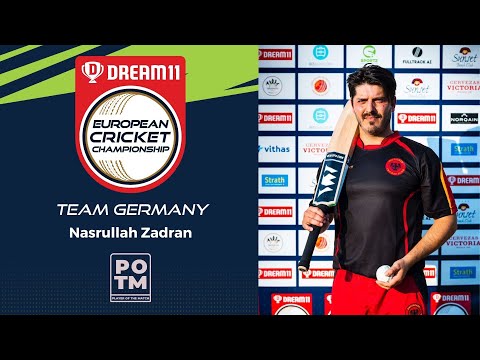 NAILED IT! Nasrullah Zadran in the Zone at Dream11 European Cricket Championship