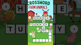 crossword farm animals #kidslearning